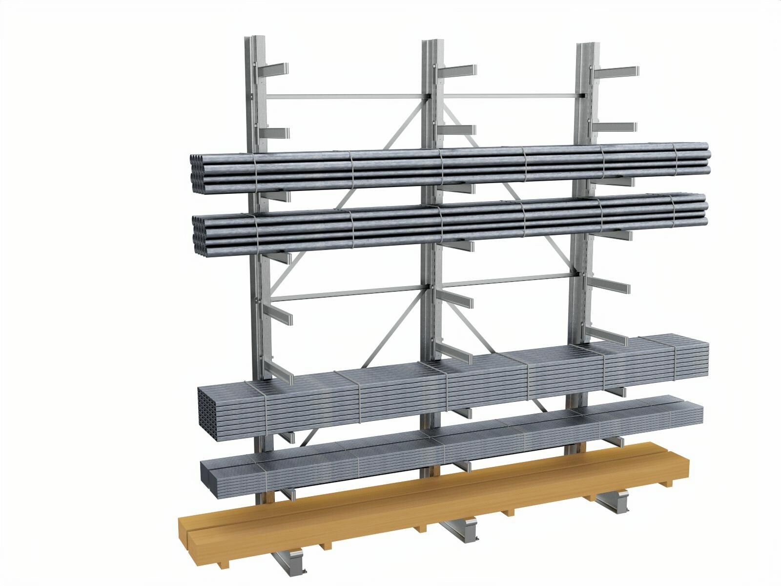 Armazenamento de mercadorias longas - ArmStrong classic - a estante cantilever resistente para mercadorias longas